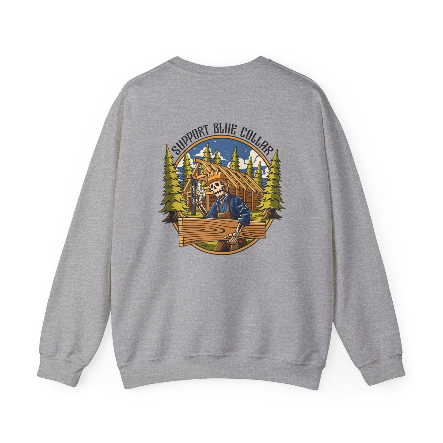 Support Blue Collar Crewneck