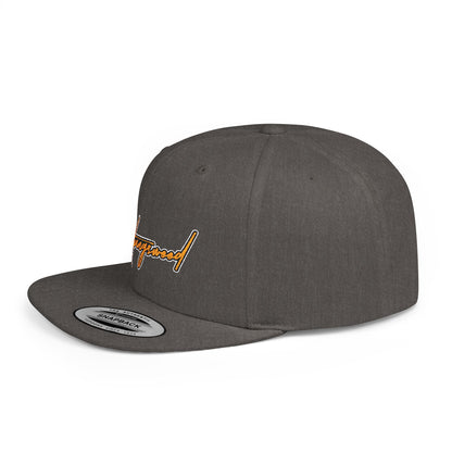 Orange Signature Flat Bill