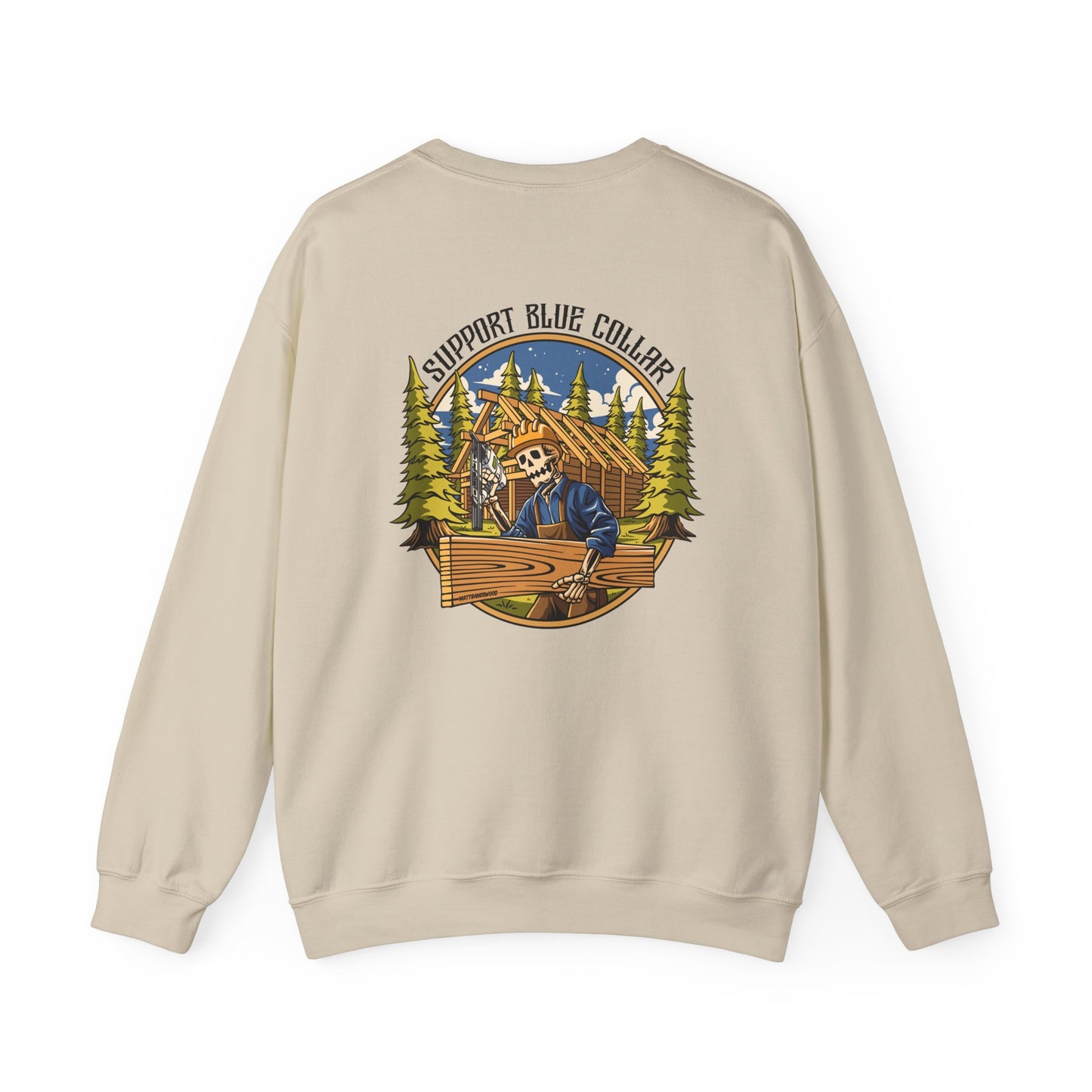 Support Blue Collar Crewneck
