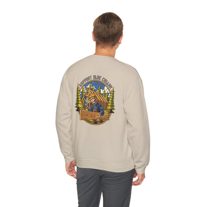 Support Blue Collar Crewneck