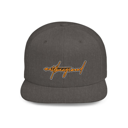 Orange Signature Flat Bill