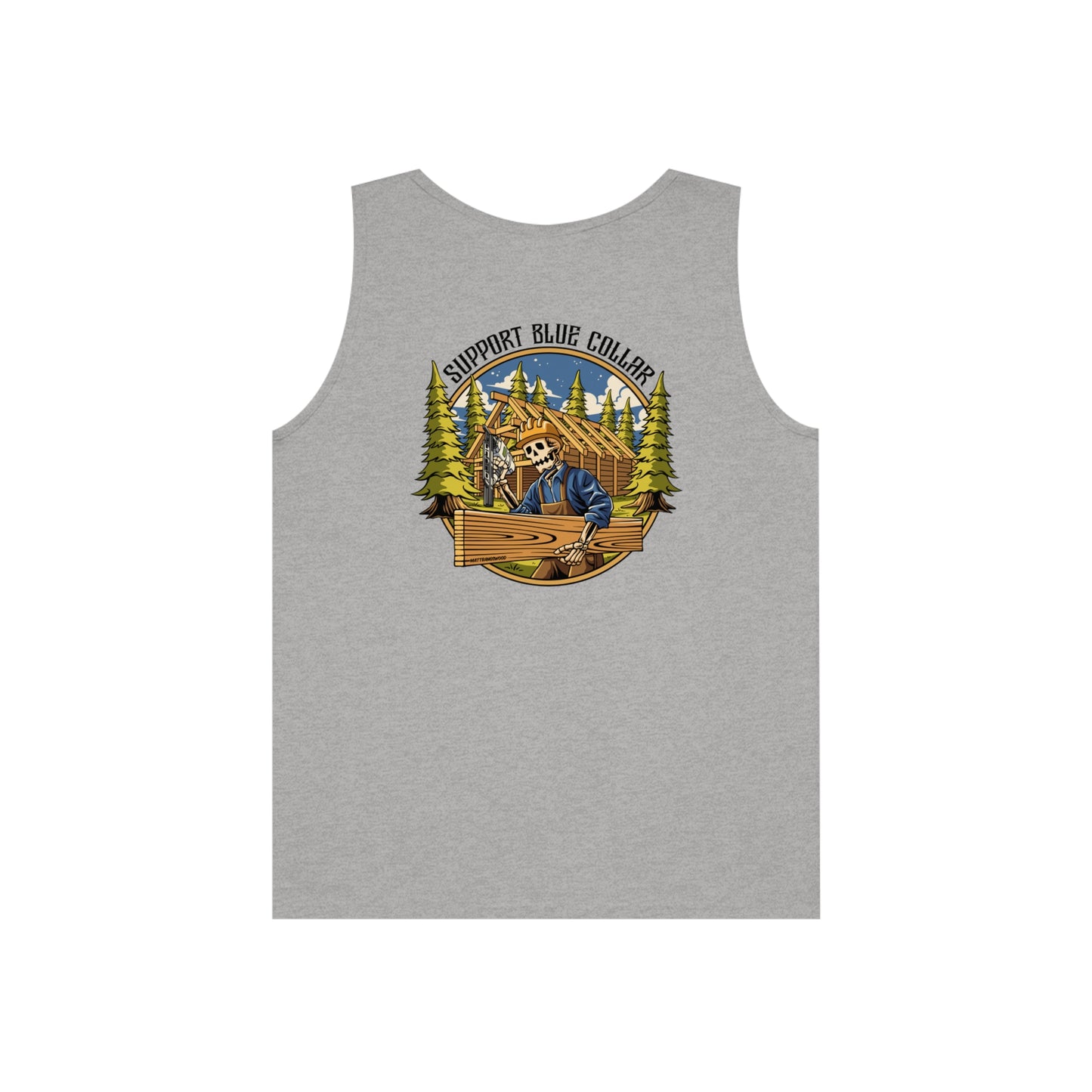 Support Blue Collar Tank Top