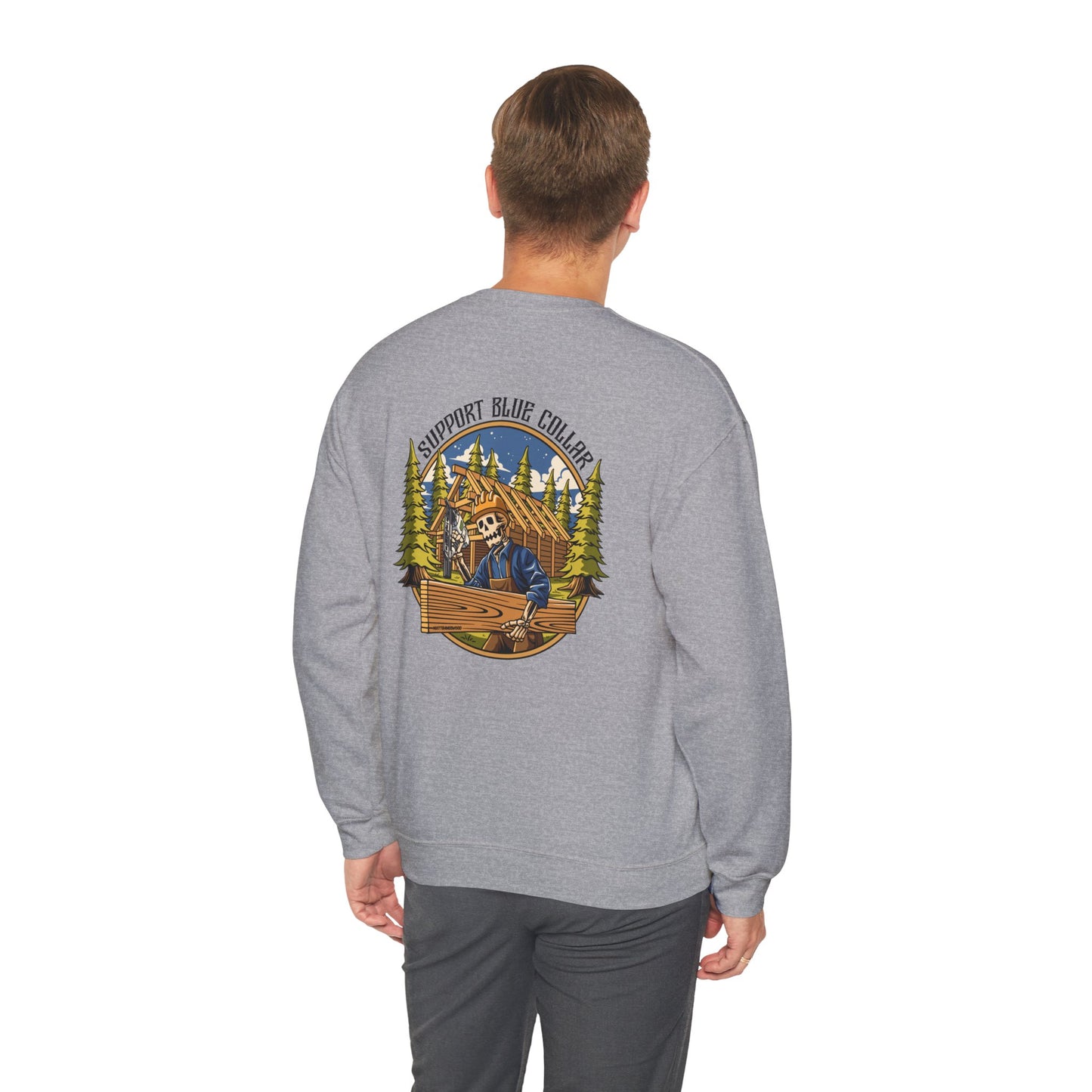 Support Blue Collar Crewneck