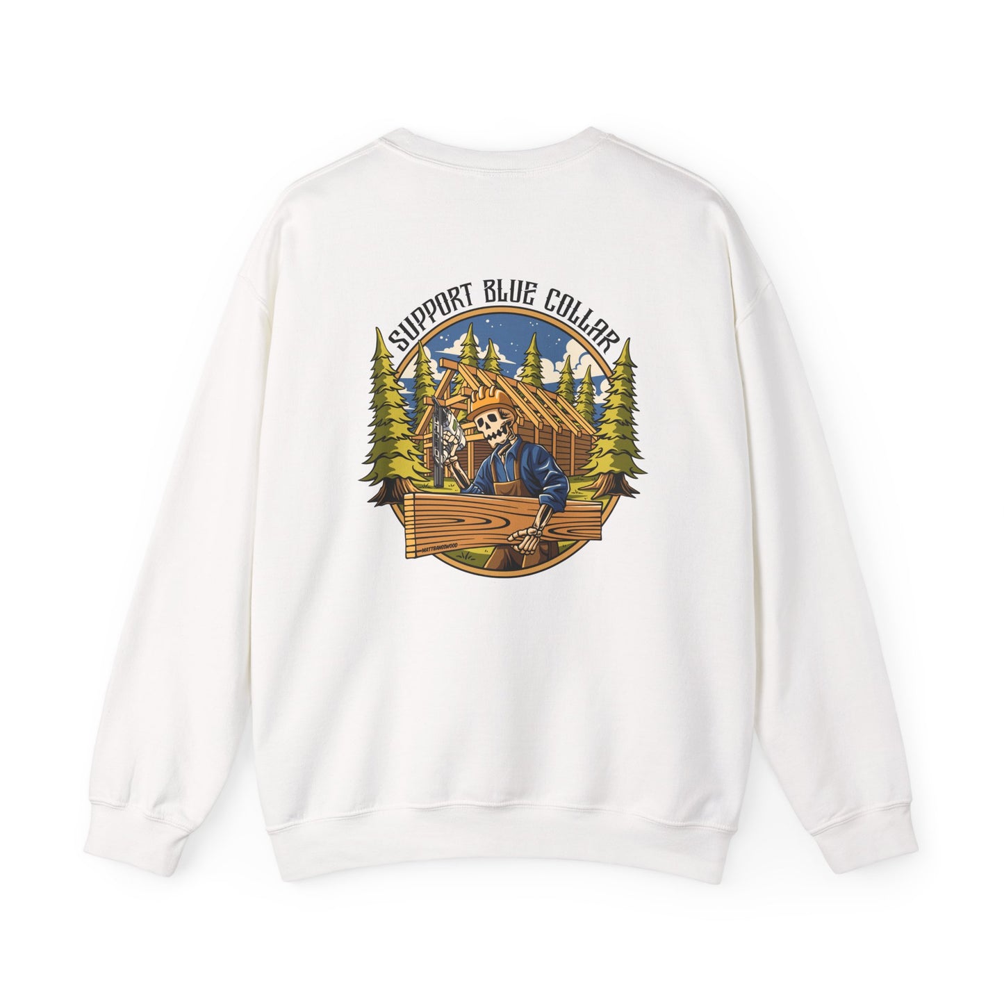 Support Blue Collar Crewneck
