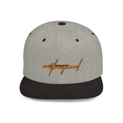 Orange Signature Flat Bill